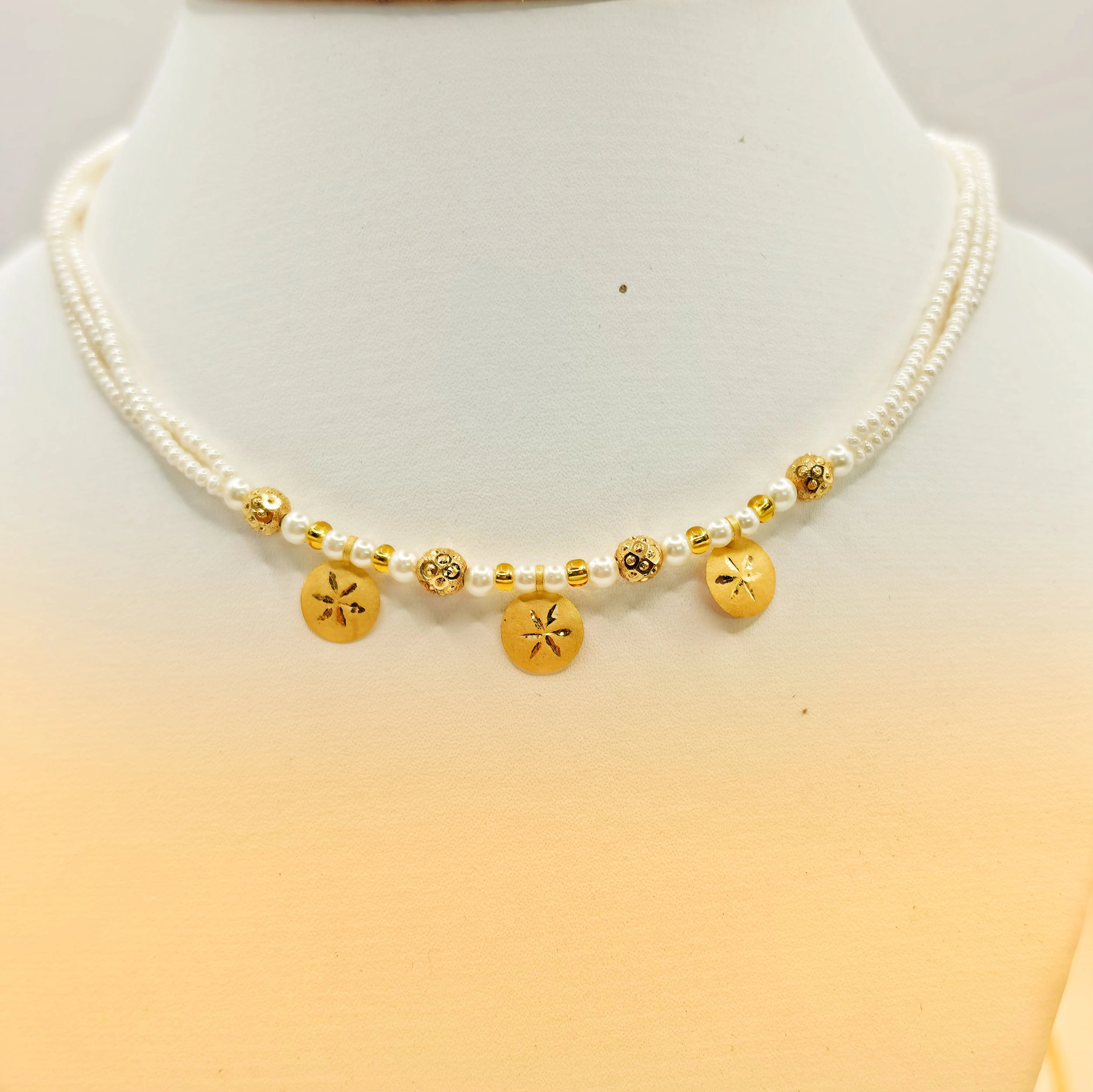Pristine White Bead Fusion Necklace