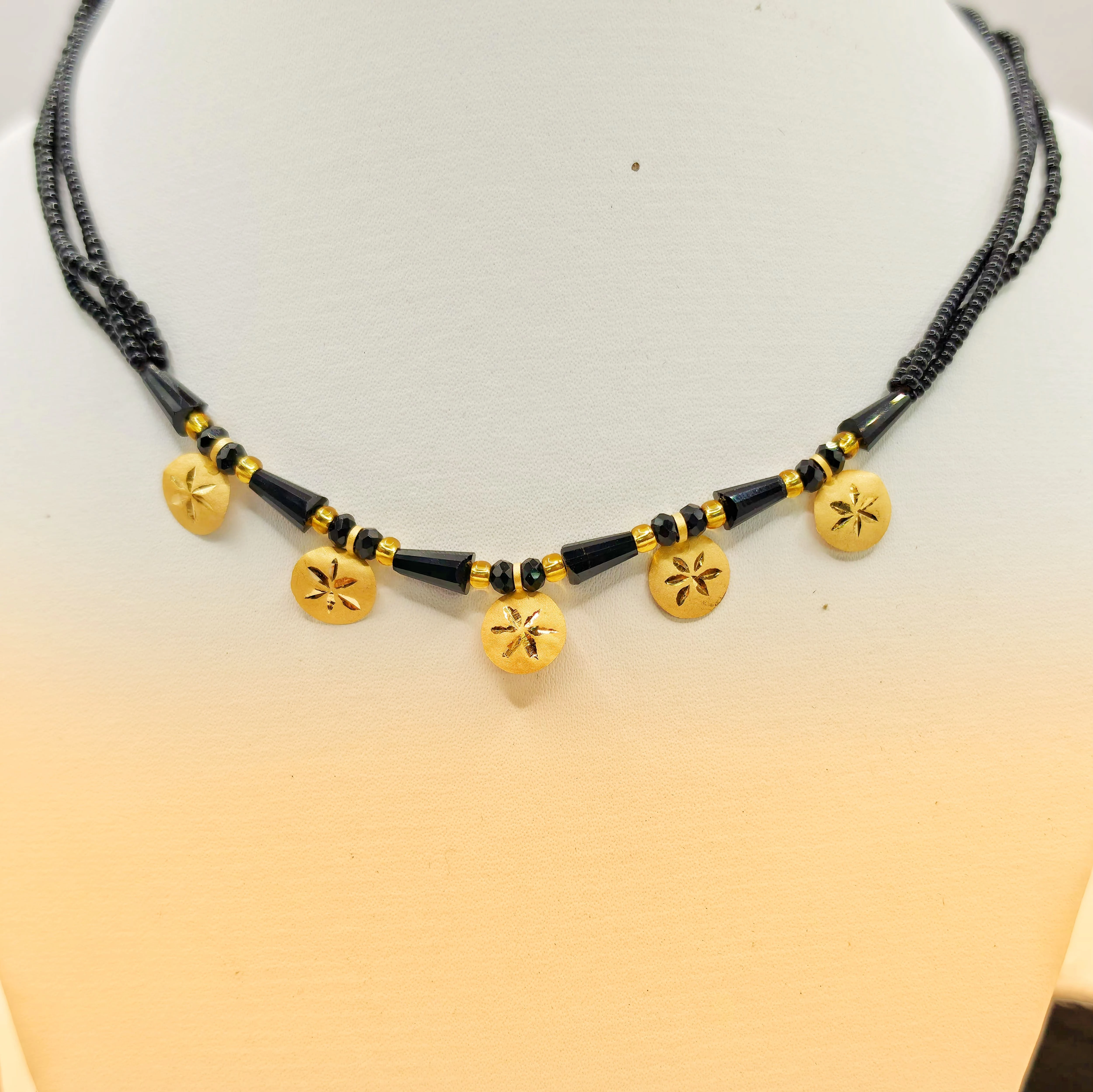 Captivating Black Bead Fusion Necklace