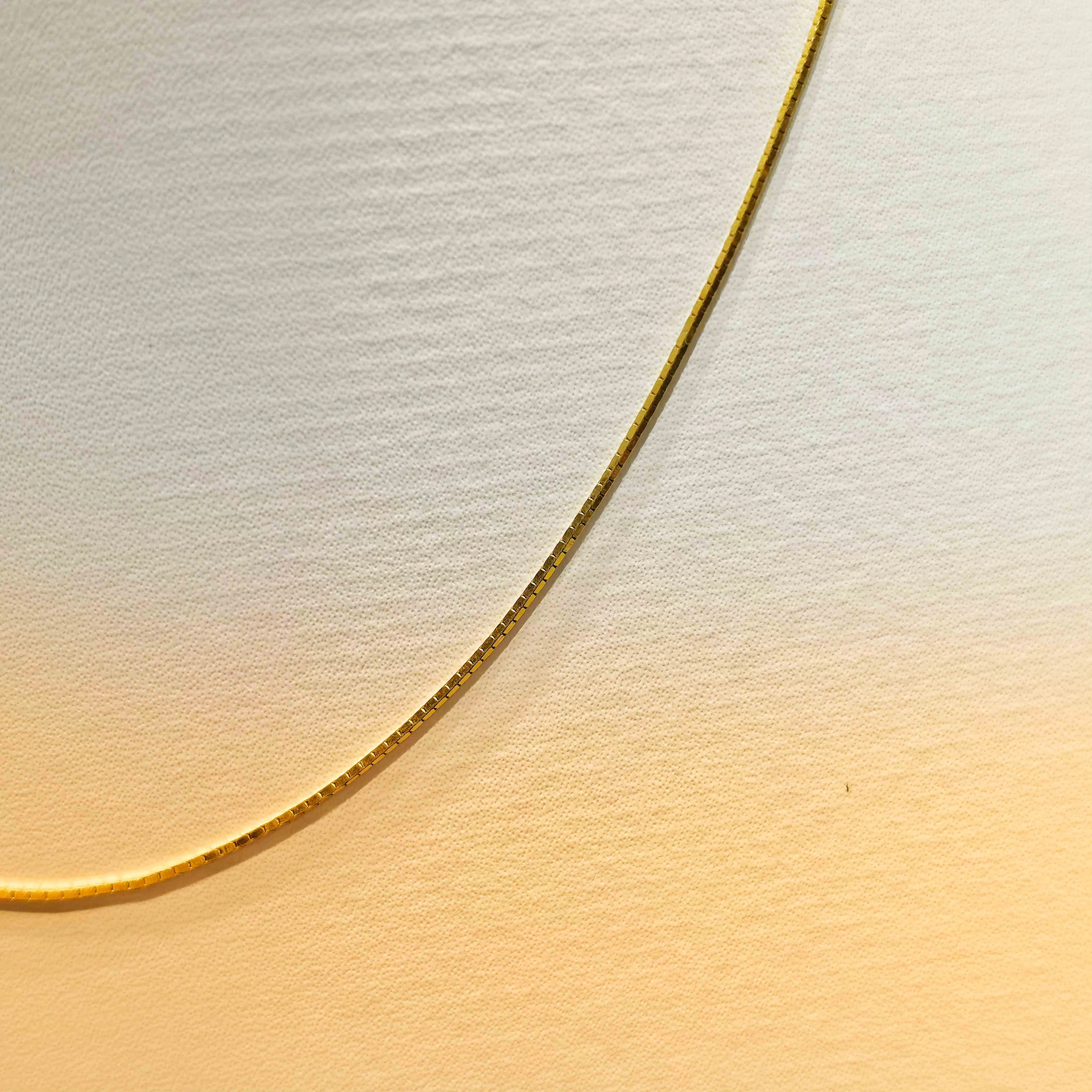 Ultra-Sleek Gold Flat Box / Snake Chain